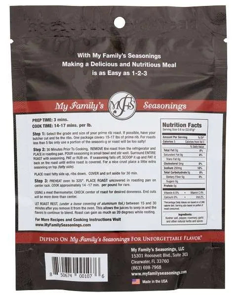 3.6 oz My Family's Prime Rib Seasoning