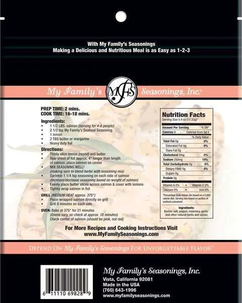 3.6 oz My Family's Seafood Seasoning