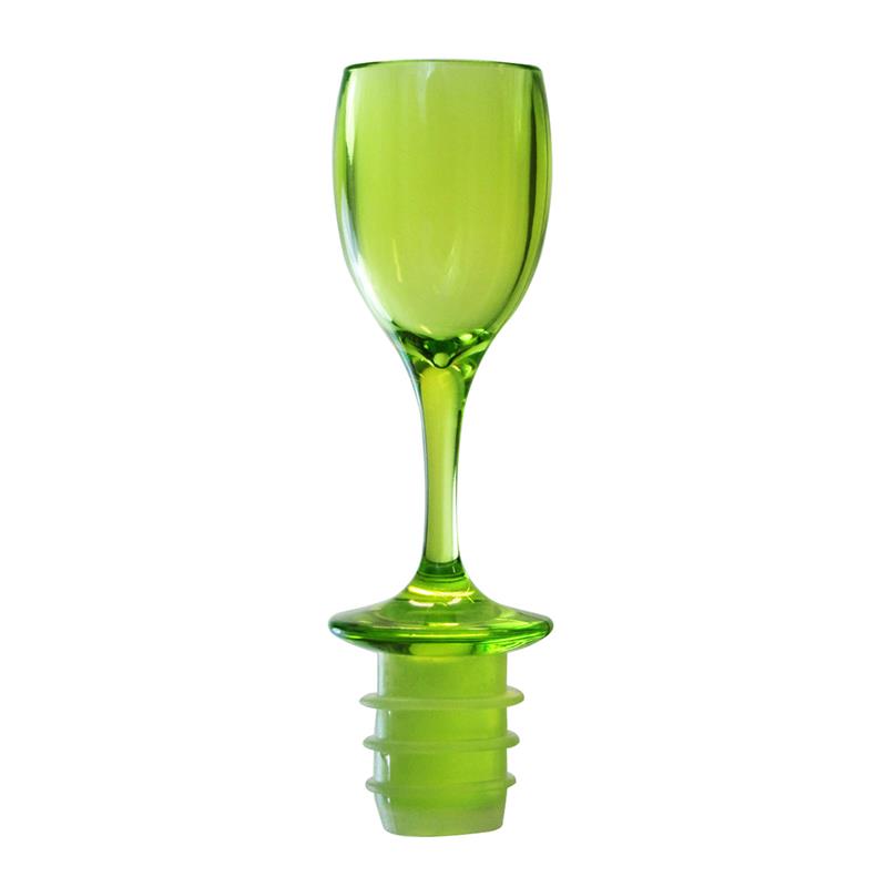 Green Wine Glass Bottle Stopper