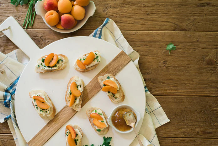 White Round Mod Charcuterie Board, Small