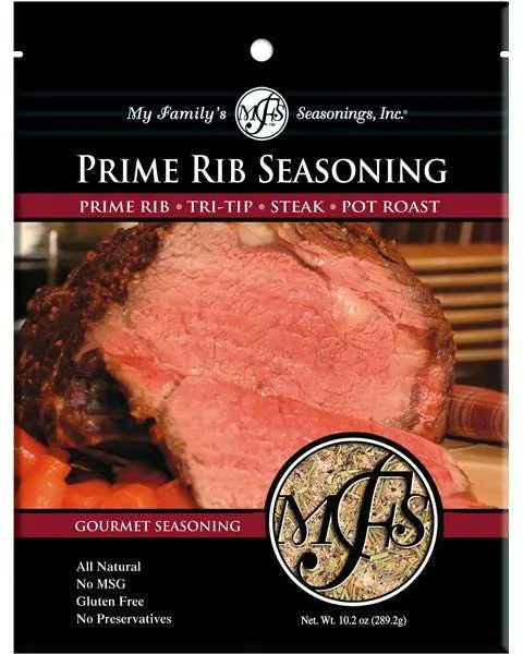 My Family's Prime Rib (Steak) Seasoning (10.2 oz) – Best Value All Natural Dry Rub | Gluten-Free, No MSG