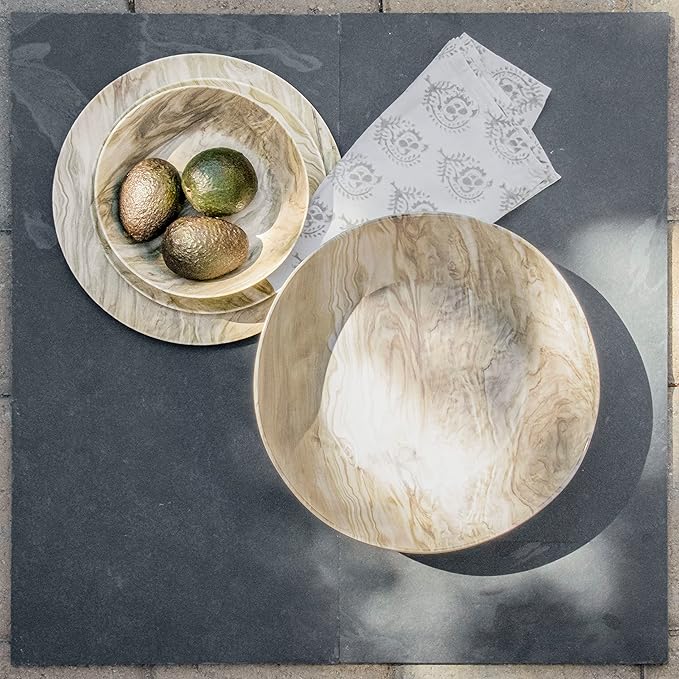 Faux Real Desert Wood Low Bowl