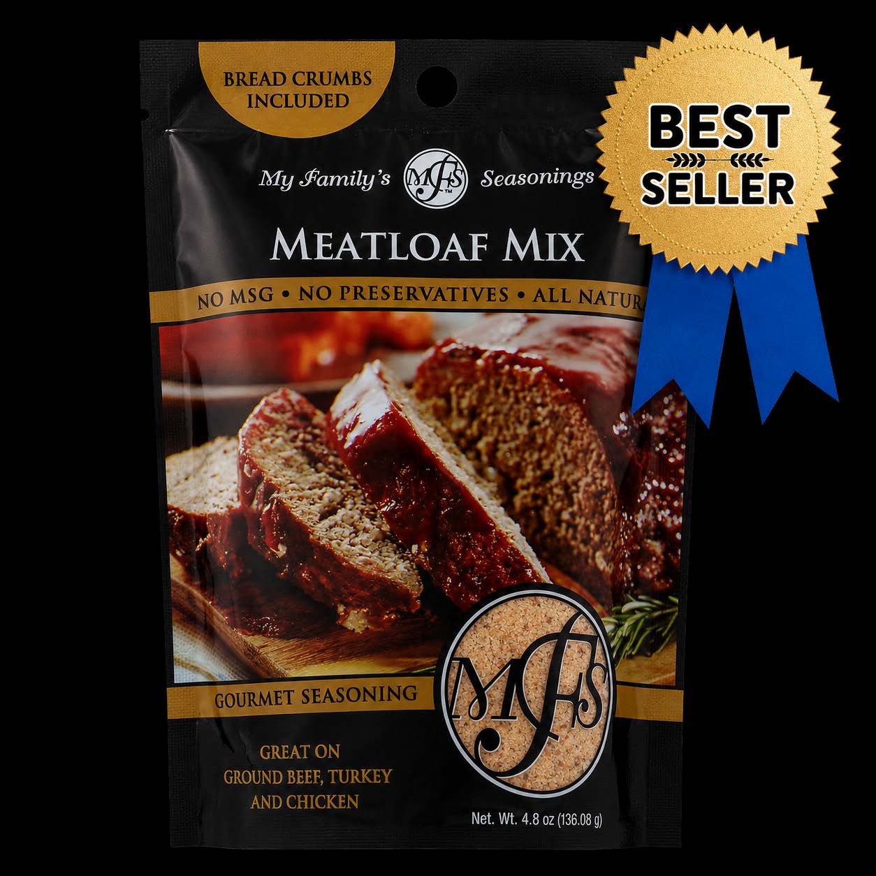 My Family's all natural meatloaf mix 4.8 oz seasoning blend no MSG comfort food
